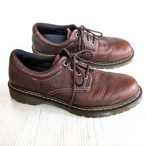 DOC MARTENS Boston men's brown leather oxford loafers Casual Dress Shoes